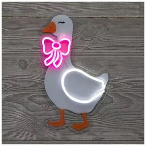 NWT Hobby Lobby Goose with Bow LED Neon Sign